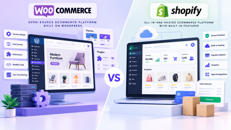 WooCommerce vs Shopify comparison for an online store