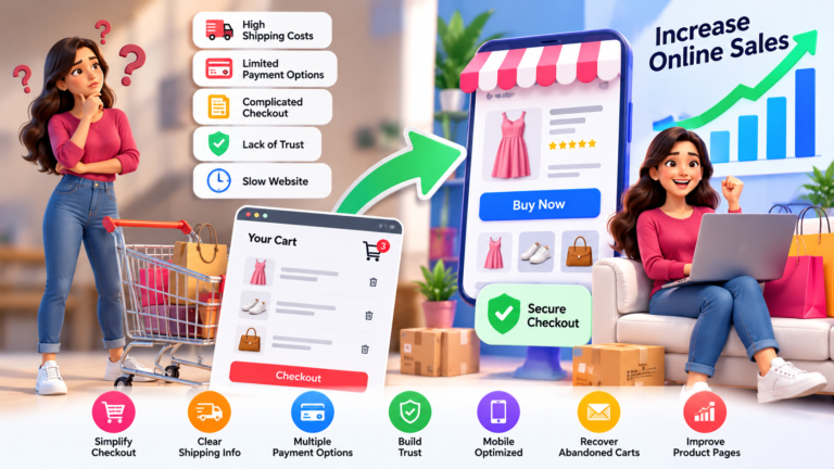 Increase Online Sales by reducing cart abandonment